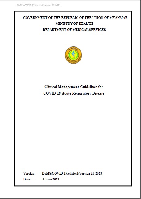 Clinical Management Guidelines for COVID-19 Acute Respiratory Disease